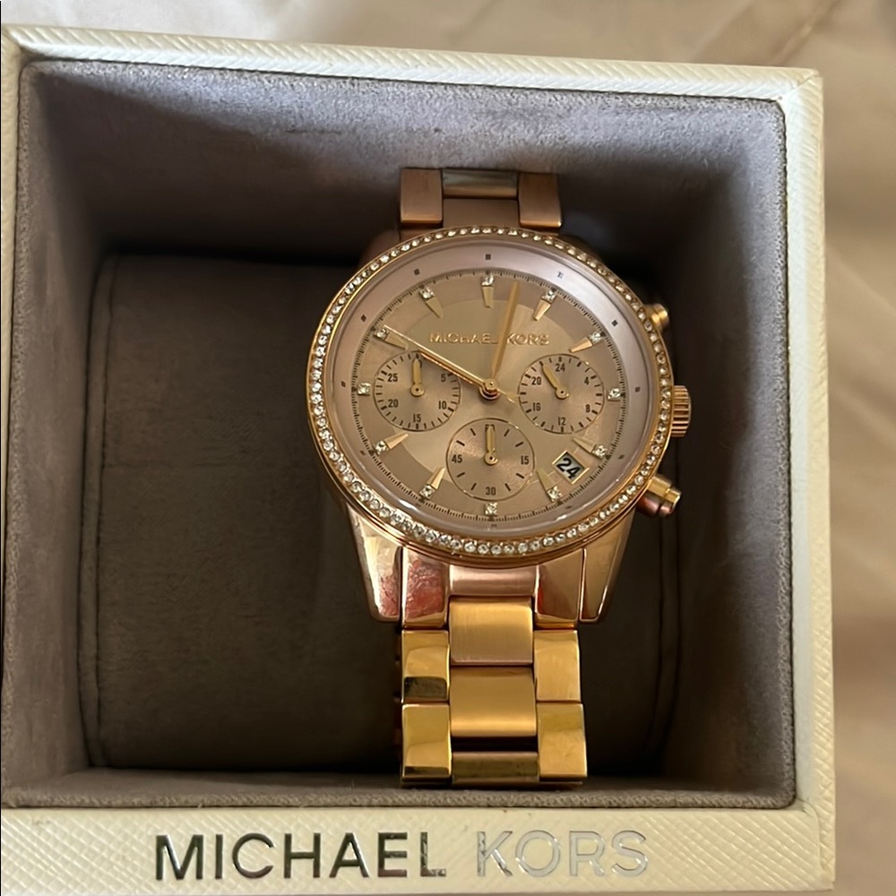 Michael Kors Rose Gold Chronograph Watch